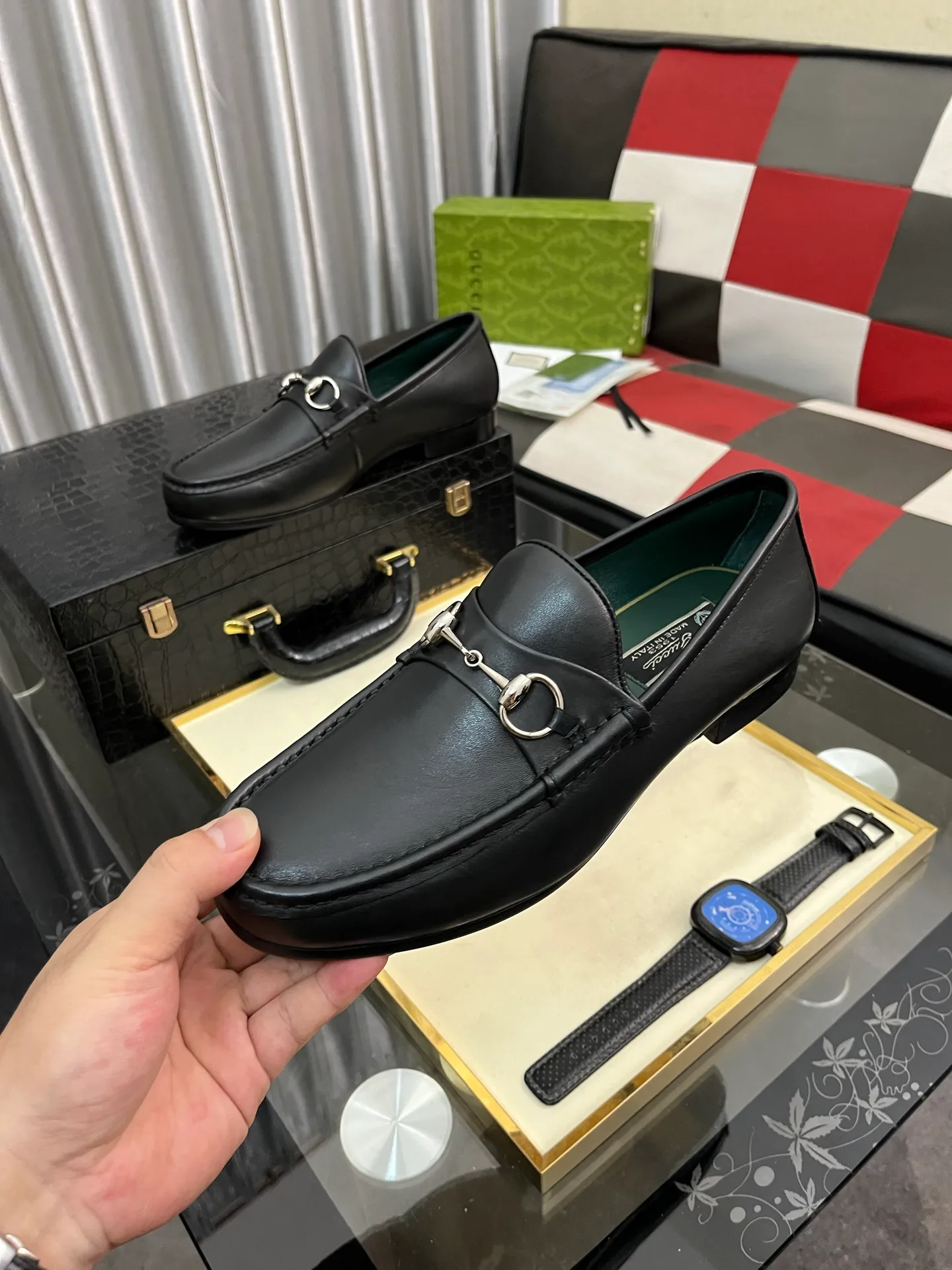 Men's Men's Shoes 💰540⌚️⌚️【GUCCI】The most popular classic Gucci leather shoes. Synchronized with the official website, the upper is made of Italian first-layer cowhide ➕cowhide lining, with unique brand and unique craftsmanship. Highlighting the hot style of the new year. Stop hesitating, stop wandering, get it now. Digital: 38--444️⃣colors available